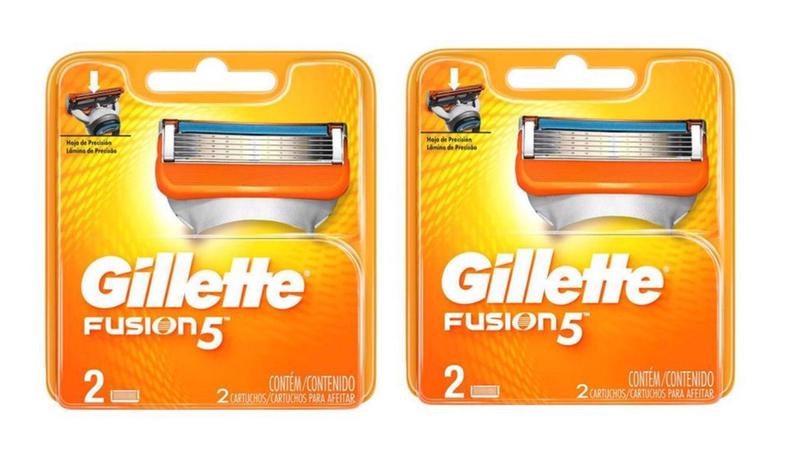 Imagem de Carga Para Aparelho de Barbear Gillette Fusiun 5 Com 4 Un.