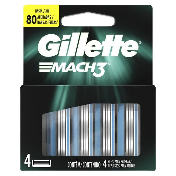 Imagem de Carga para Aparelho de Barbear Gillette Mach3 4 Unidades