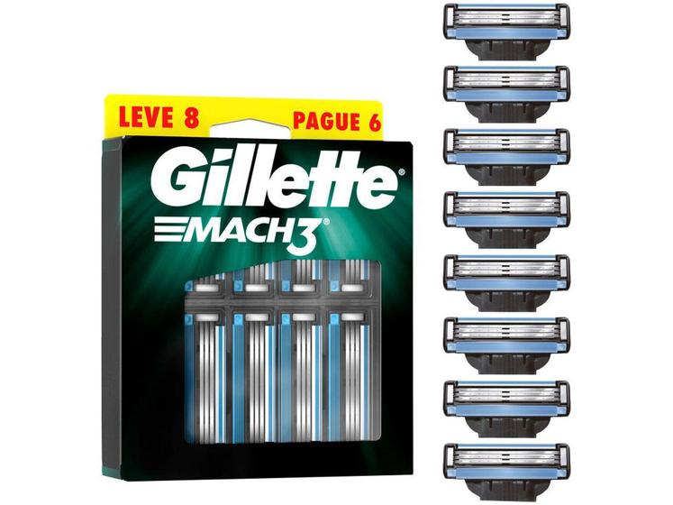 Imagem de Carga para Aparelho de Barbear Gillette Mach3 - 8 Unidades