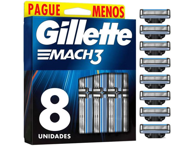 Imagem de Carga para Aparelho de Barbear Gillette Mach3 - 8 Unidades