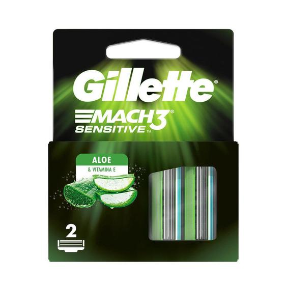 Imagem de Carga para Aparelho de Barbear Gillette Mach3 Sensitive 2 Unidades