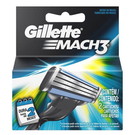 Imagem de Carga para Aparelho de Barbear Mach3 Gillette 2 Unidades