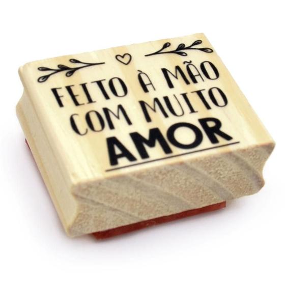 Imagem de Carimbo Arte Fácil Feito à Mão com Amor CA-848 - 5,2 x 4,3cm