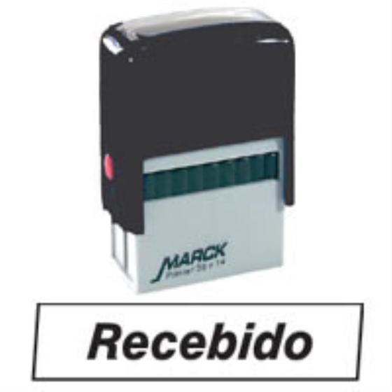 Imagem de Carimbo Autoentintado Automático 38X14MM "recebido" Preto