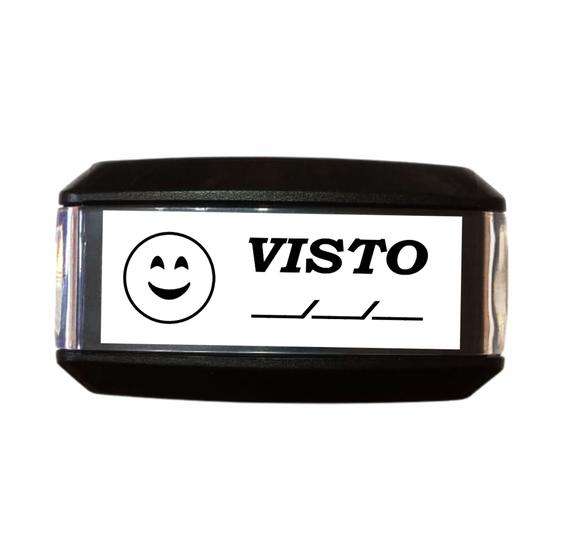 Imagem de Carimbo Automático Autoentintado VISTO com Campos para Data Nykon 302 (14x38mm)