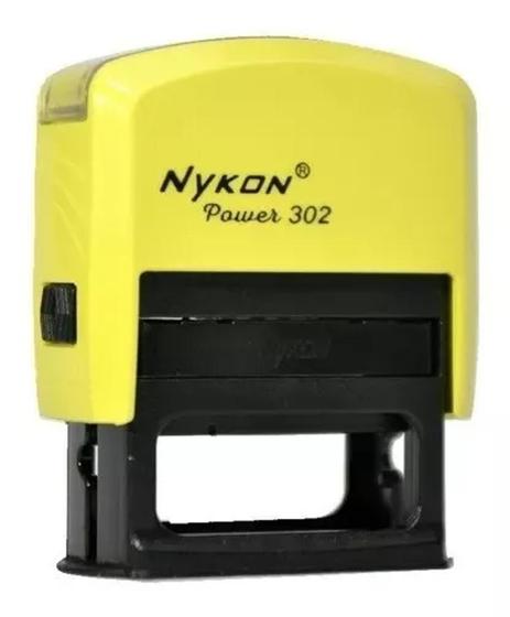Imagem de Carimbo Automático Nykon 302 amarelo esverdeado 