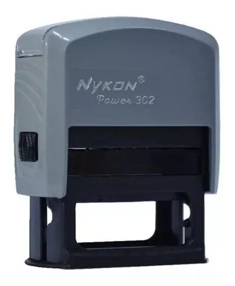 Imagem de Carimbo Automático Nykon Power 302 Cinza