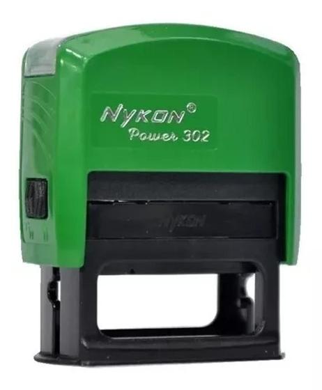 Imagem de Carimbo Automático Nykon Power 302 Verde