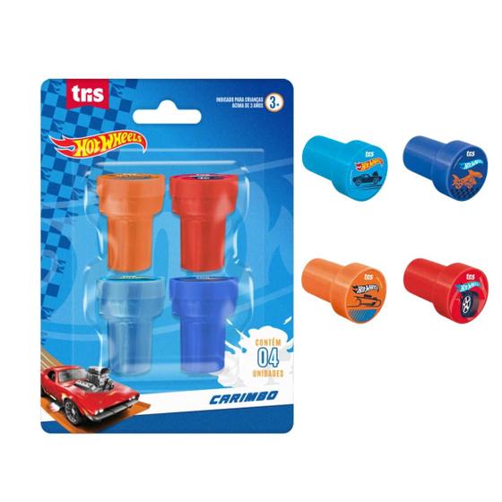 Imagem de Carimbo autotintado hot wheels cartela com 4 unidades tris