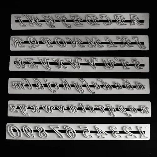 Imagem de Carimbo De Plástico Marcador Em Régua Alfabeto Letras Maiúsculas Minúsculas E Números