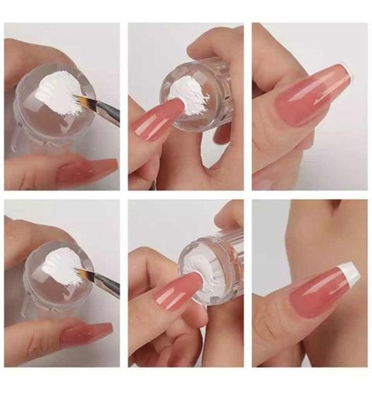 Imagem de Carimbo De Unha p/ Francesinha Silicone Transparente Nailart