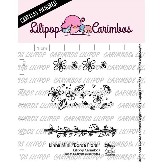 Imagem de Carimbo Mini Borda Floral - Cod 31000101 - 01 Unidade - Lilipop Carimbos - Rizzo