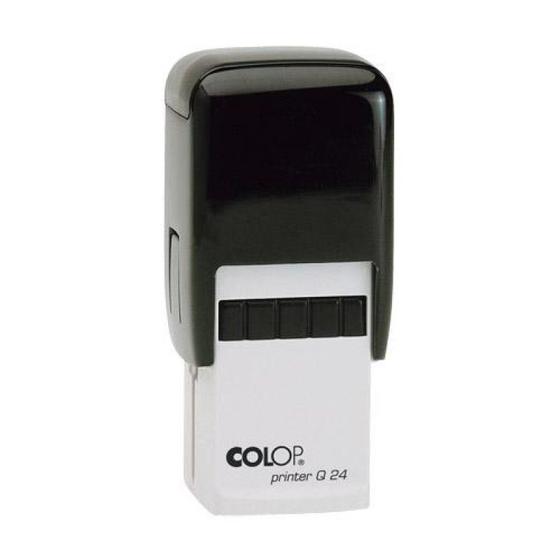 Imagem de Carimbo Quadrado Automático Q 24 Preto Com Branco