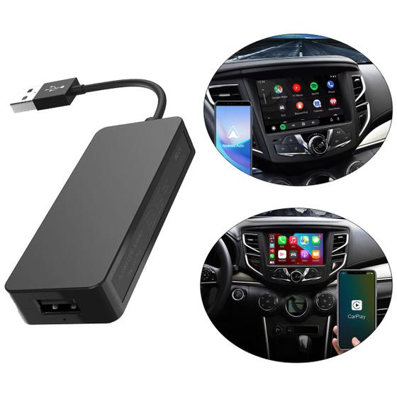 Imagem de Carlinkit com Cabo Dongle Android Auto e Apple Carplay para Espelhamento Multimídia
