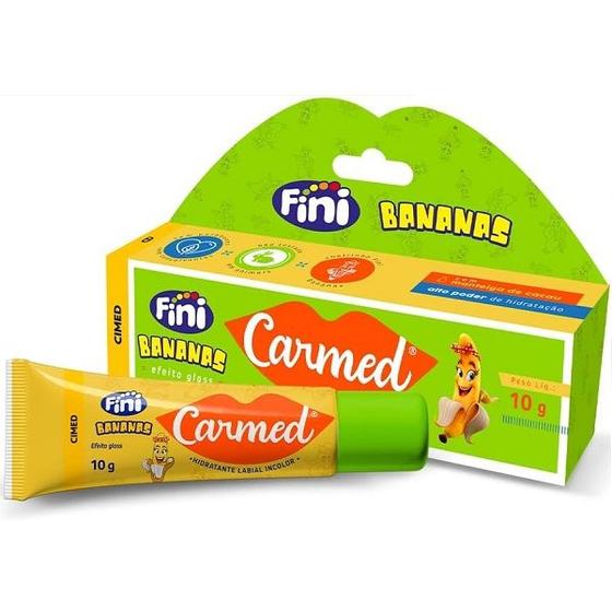 Carmed Fini Bananas Hidratante Labial Efeito GLOSS Bisnaga 10G - Cimed