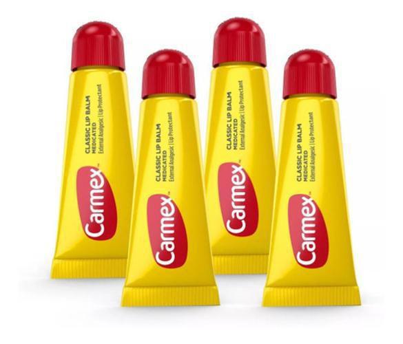 Imagem de Carmex Hidratante Labial 4 Unidades Bisnaga Tradicional