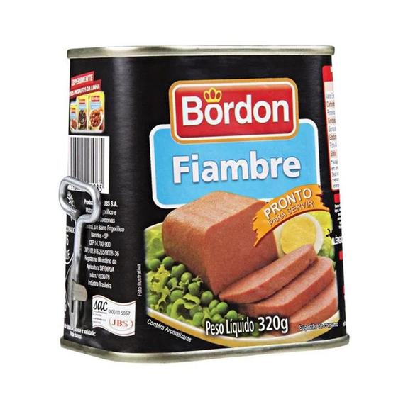 Imagem de Carne Bovina Fiambre Bordon Lata 320g