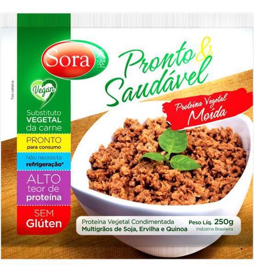 Imagem de Carne Moída Vegana Pronta de Proteína Vegetal Sora 250g