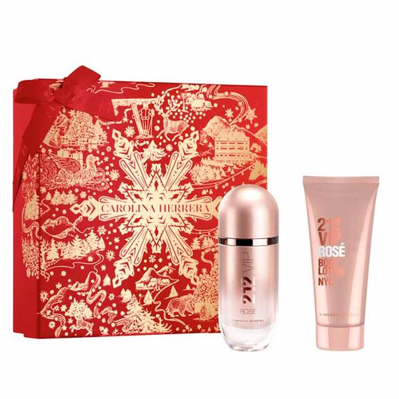 Imagem de Carolina Herrera 212 Vip Rose Perfume Feminino Eau de Toilette Coffret + Travel Size