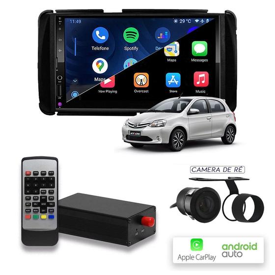 Imagem de CarPlay e Android Auto Etios Com TV