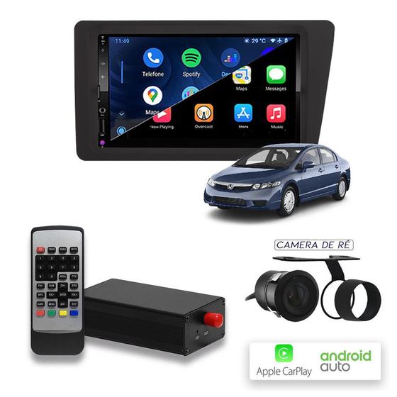 CarPlay e Android Auto Honda Civic Com TV First Option Central