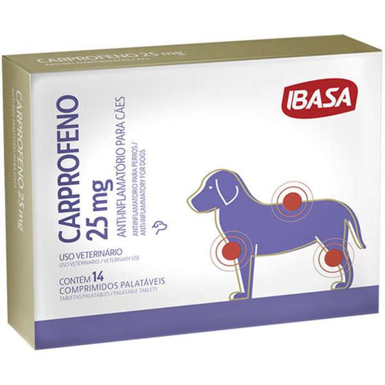 Imagem de Carprofeno Ibasa para Cães - 25 mg