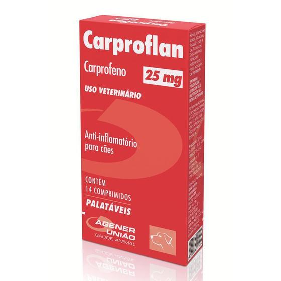 Imagem de Carproflan 25 Mg Antiinflamtório Para Cães 14 Comprimidos