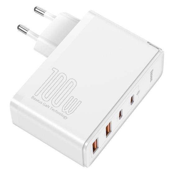 Imagem de Carregador 100W Gan Quick Charger 4 Portas 2C+2A Cabo Usb-C