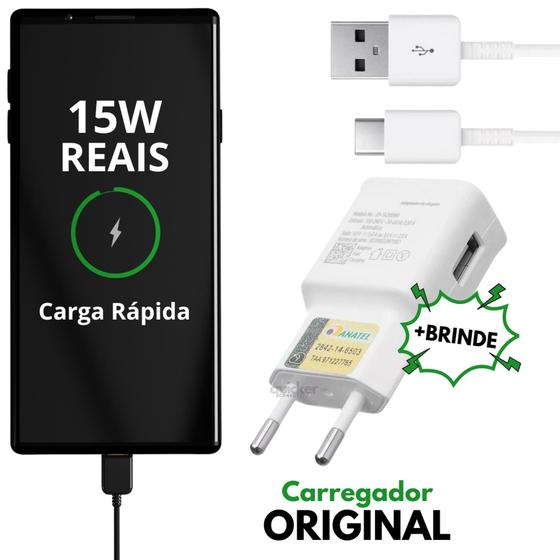 Imagem de Carregador 15w Turbo Tipo C Original Samsung M52 M53 M54 M55 5G
