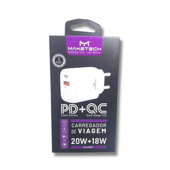 Imagem de Carregador 18W + 20W Usb-C E Usb Cm-133Qp Maketech