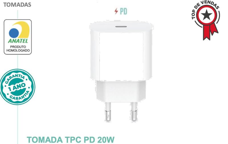 Imagem de Carregador 20w Tipo C Turbo Para iPhone Fam Fca-pd20