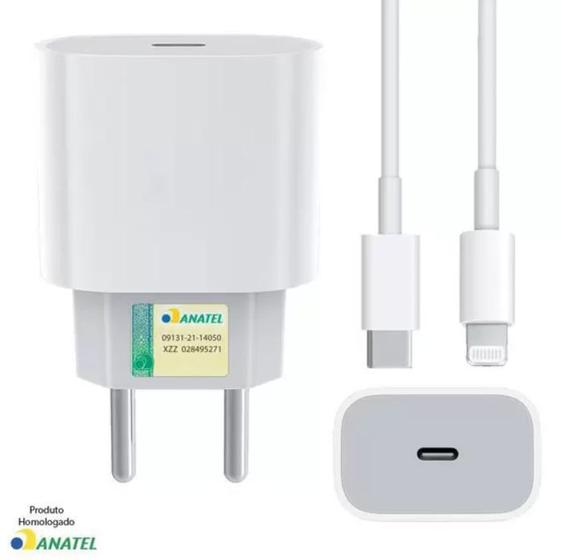 Carregador 20W Turbo Fonte USB-C + Cabo 1M Compatível Iphone SE / X / XR/ 11 / 12/ 13 Mini Pro Max Menor preço em Carregador 20W Turbo Fonte USB-C + Cabo 1M Compatível Iphone SE / X / XR/ 11 / 12/ 13 Mini Pro Max