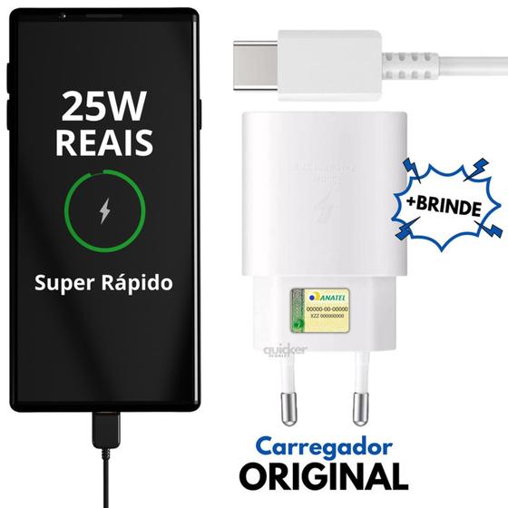 Imagem de Carregador 25W Samsung NOTE 20 5G Original Turbo branco