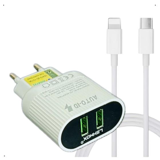 Imagem de Carregador 4.1 Turbo Duas Portas Usb Com Cabo 01 Metro IOS