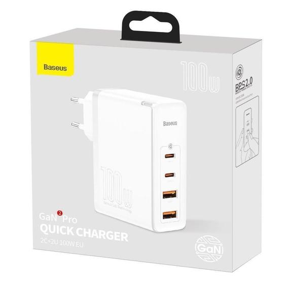 Imagem de Carregador Baseus Gan2 Pro 100W Rápido Usb Tipo C De Parede