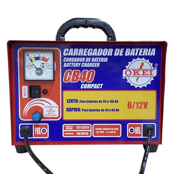 Imagem de Carregador Bateria  40A 12V CB-40 COMPACT OKEI