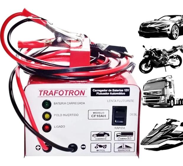 Carregador Baterias 12v 10ah Até 300 Amperes Cf10 Flutuante Menor preço em Carregador Baterias 12v 10ah Até 300 Amperes Cf10 Flutuante