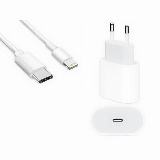 Imagem de Carregador Cabo + Fonte Original Compativel Com I Phone 12,ProMax Tipo C 20W-Novax