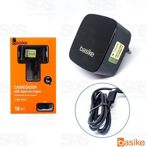 Carregador Celular Parede Ultra Rápido 18W Tipo C Cabo+Adap Menor preço em Carregador Celular Parede Ultra Rápido 18W Tipo C Cabo+Adap