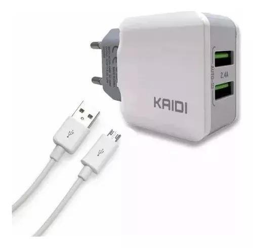 Imagem de Carregador Celular Rapido Fonte Dupla Cabo Micro-usb V8