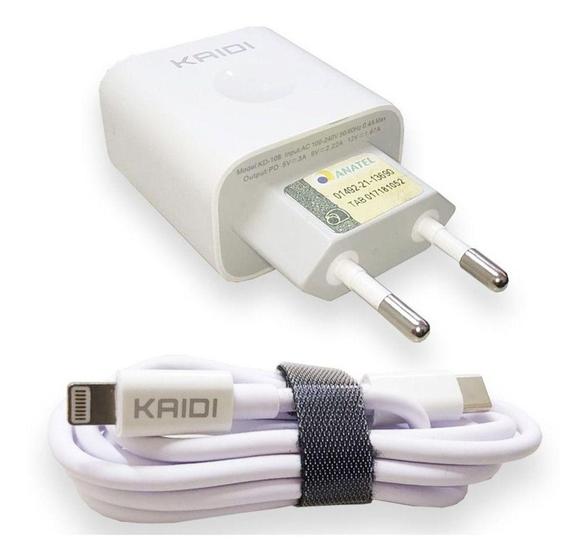 Imagem de Carregador Celular Turbo Kaidi KD-669CL 20W Power PD QC 3.0