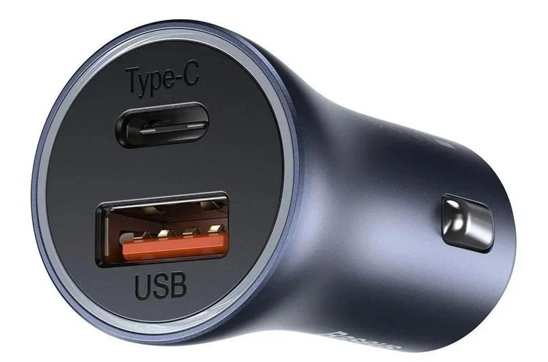 Imagem de Carregador Celular Veicular Carro Turbo Power Com 2 Saídas Usb Mais Tipo c
