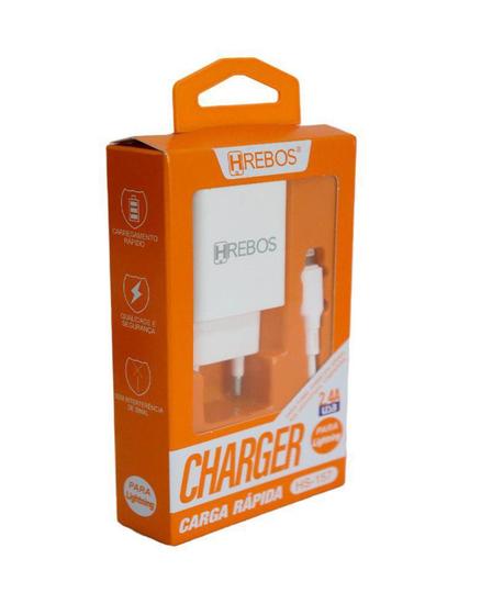 Imagem de Carregador Charger 2.4A USB-Lightning 1m - Hrebos