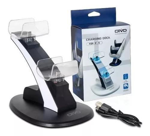 Imagem de Carregador Charging Dock Station Controle Dualsense Compativel com play 5 e ps5 Novo