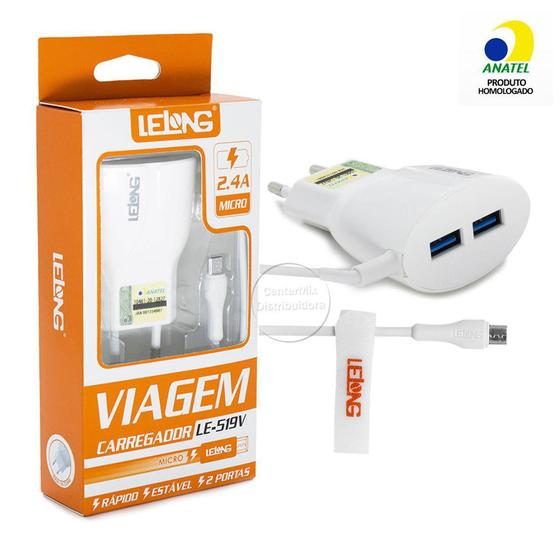 Imagem de Carregador Com Fio Lelong Le-519V Tipo Micro