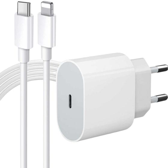 Imagem de Carregador Compativel com Iphone Cabo e Fonte USB-c 25 W