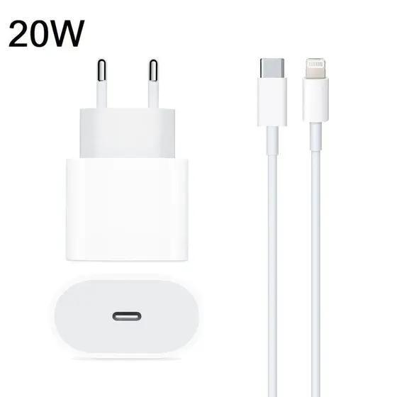 Imagem de Carregador Compativel Para IPhone Completo Turbo 20W X Xr XS Com fonte+Cabo -Novax