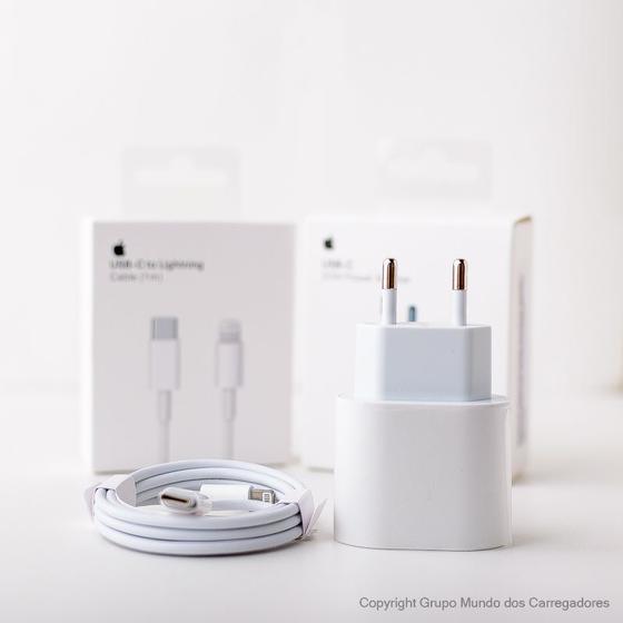 Carregador Completo Usb-C 20W Turbo Iphone-11-12-13-14 - Adaptador Tomada Fonte Turbo todos modelos Menor preço em Carregador Completo Usb-C 20W Turbo Iphone-11-12-13-14 - Adaptador Tomada Fonte Turbo todos modelos