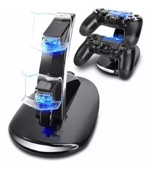 Imagem de Carregador Controle Ps4 Base Duplo Carrega 2 Controles Play4
