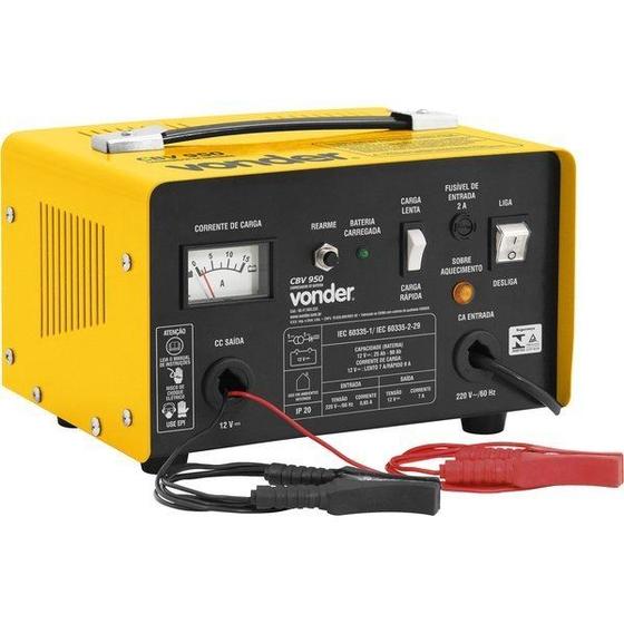 Carregador de Bateria 12V CBV950 Vonder Menor preço em Carregador de Bateria 12V CBV950 Vonder